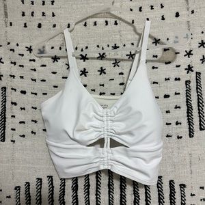 Athleta Cinch Longline Bra D-DD White Size: small